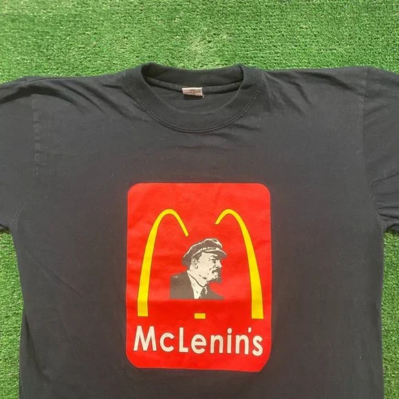 Lenin Communist Russia Vintage 90s Punk Parody T-Shirt - Picture 2 of 5